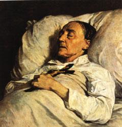 Henri Regnault Mme. Mazois ( The Artist s Great-Aunt on Her Deathbed ) France oil painting art